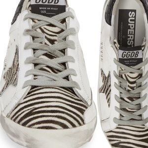 Golden Goose women’s zebra calf hair sneaker Size 9